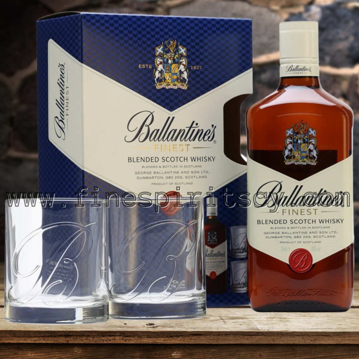 Ballantines Gift Set With 2 Glasses 700ml 70cl 0.7L Cyprus Price Online Order
