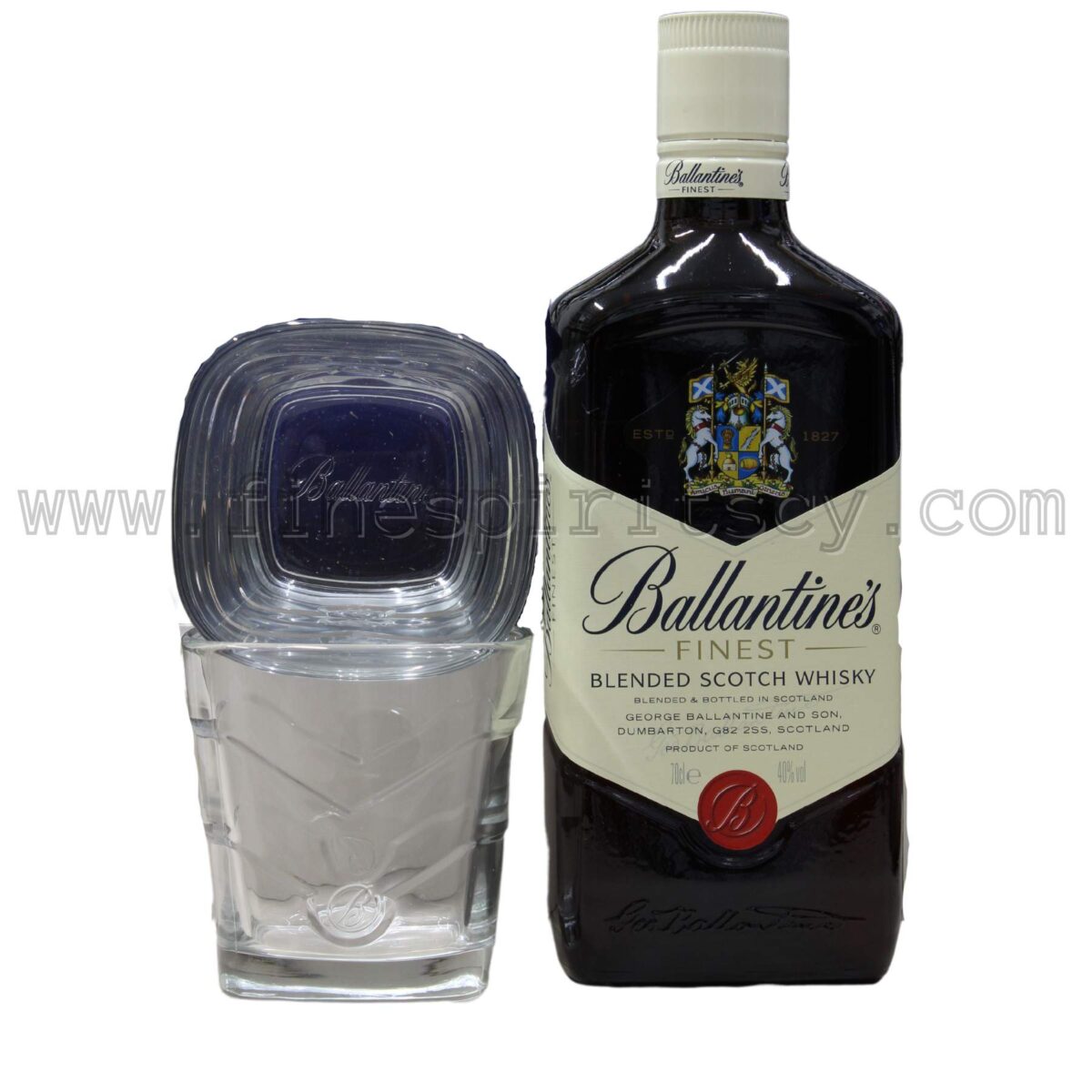 Ballantines Gift Set Finest 700ml with two glasses whiskey 70cl