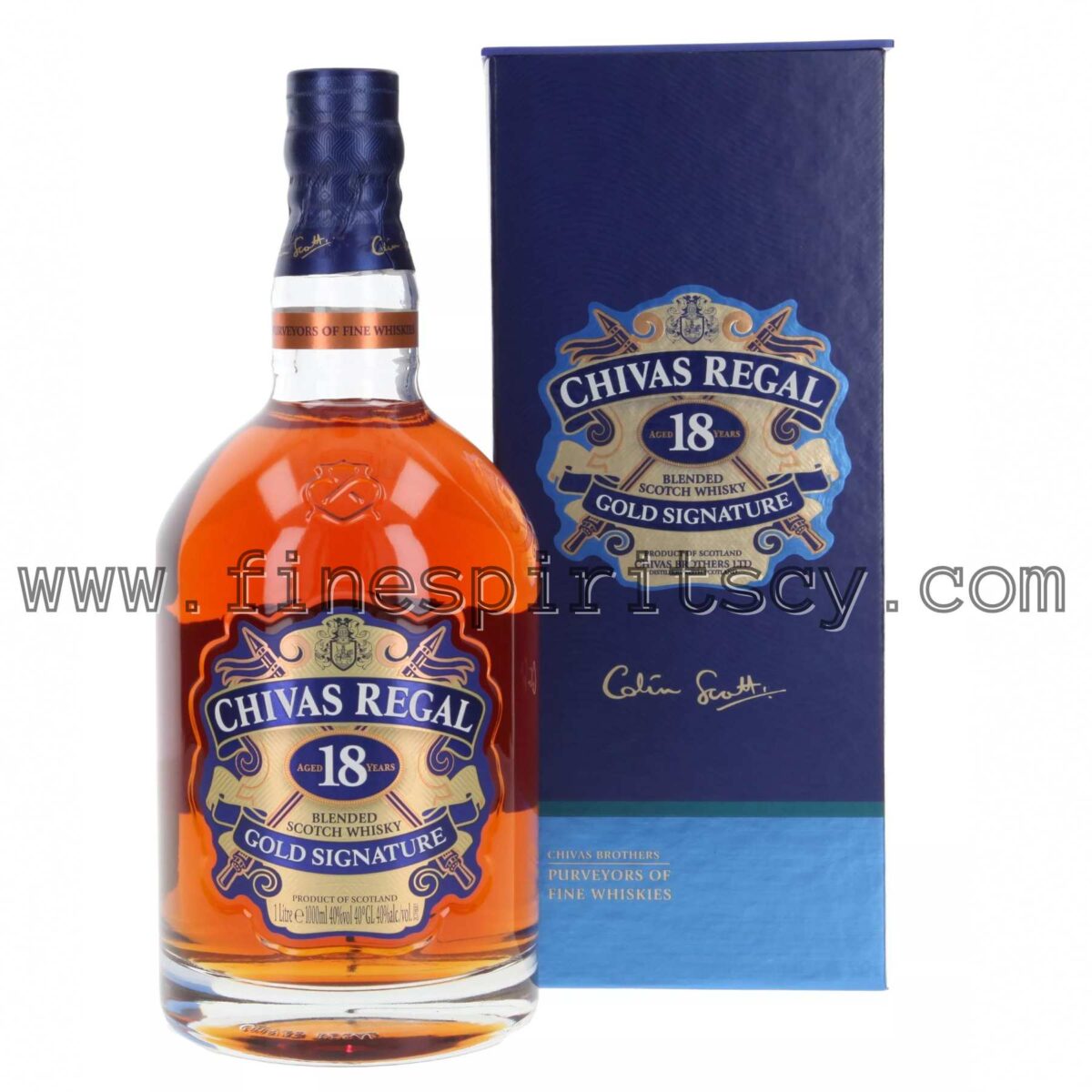 Chivas Regal 18 Years Old 1000ml 100cl 1L Liter Cyprus Price Blended Scotch