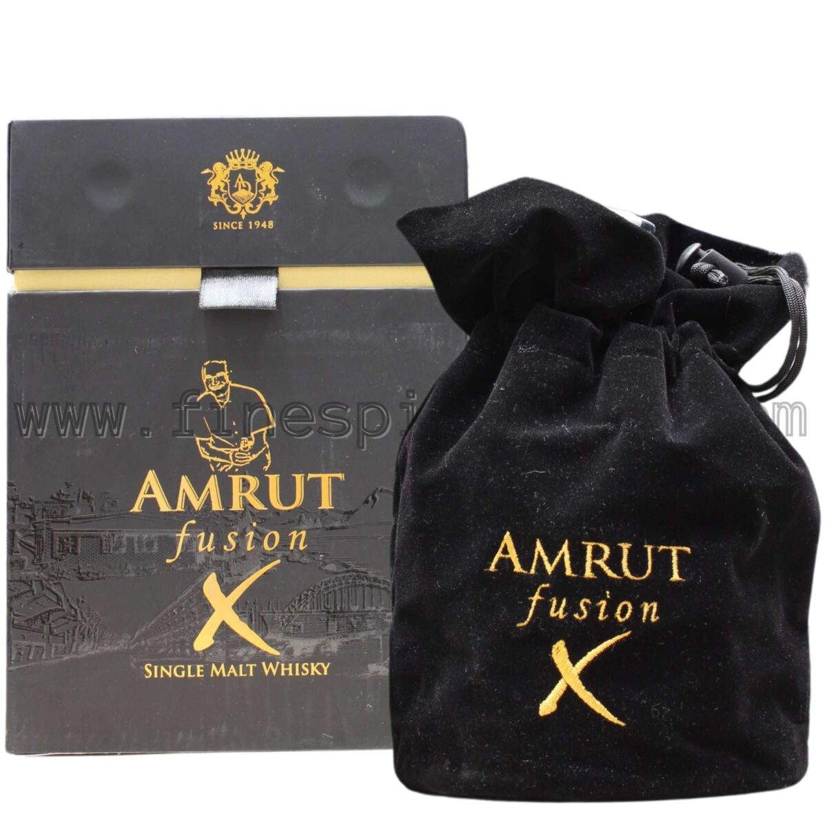 Amrut Fusion X Indian Whisky Bag Case Box Cyprus Fine Spirits CY Price
