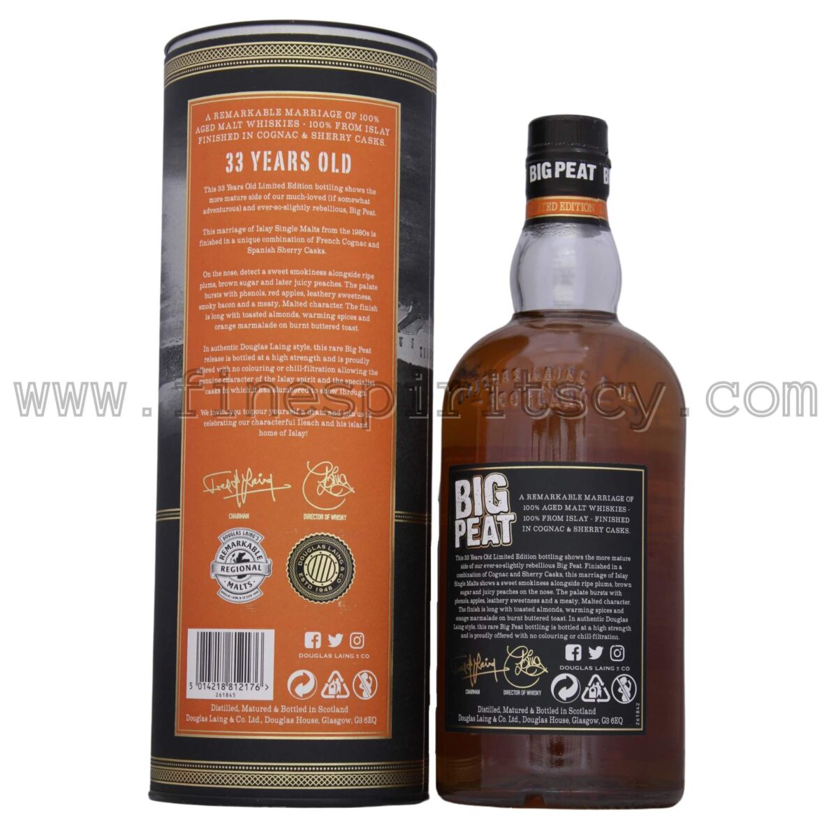 Big Peat 27 Years Old Cognac & Sherry Cask Finish Order Online Scotch Europe CY