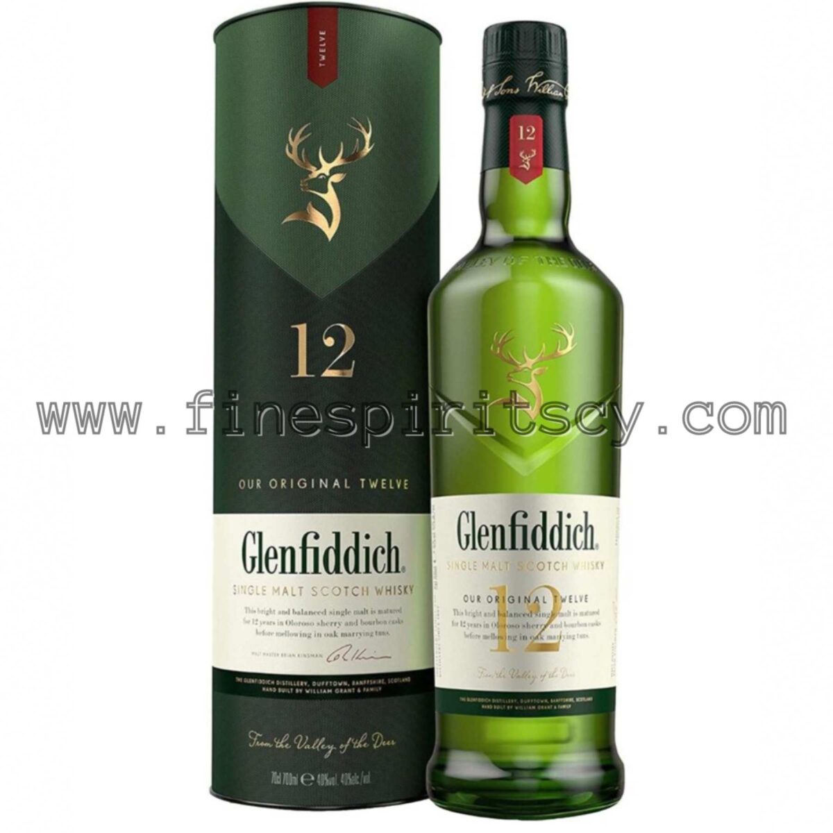 Glenfiddich 12 YO Fine Spirits Cyprus 700ml 70cl 0.7l Scotch Price CY Online Order