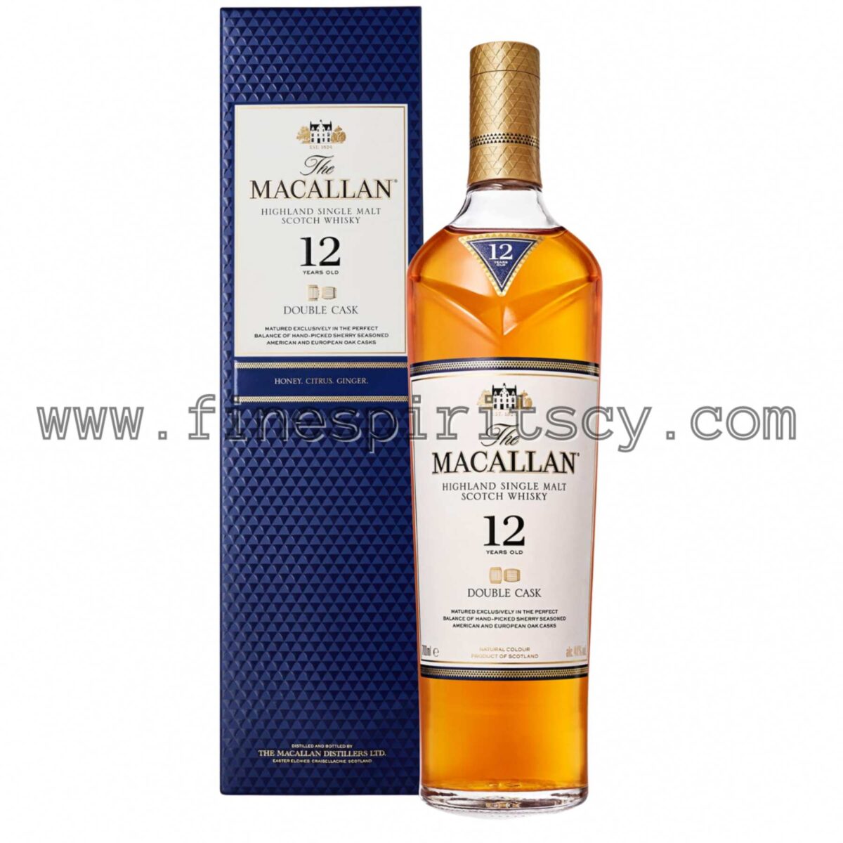Macallan 12 Year Old FSCY Fine Spirits Cyprus Double Cask Scotch 12YO