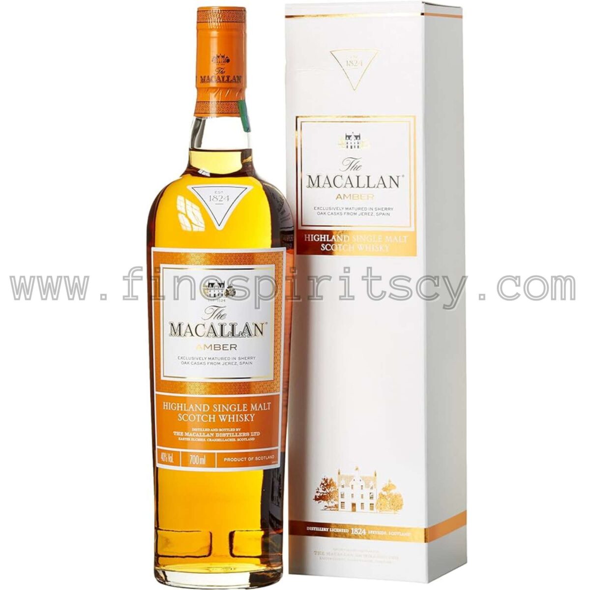 Macallan Amber Single Malt Whisky 700ml 70cl 0.7L Fine Spirits Cyprus Scotch