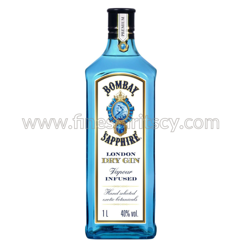 BOMBAY SAPPHIRE 1000ML Gin 100cl 1.0L Liter Litre Cyprus 40% Price FSCY