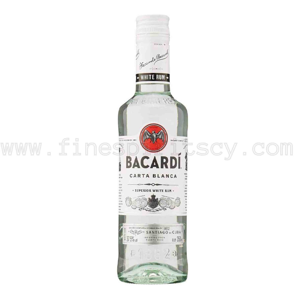 Bacardi Carta Blanca Superior White Rum 350ml 35cl 0.35l half