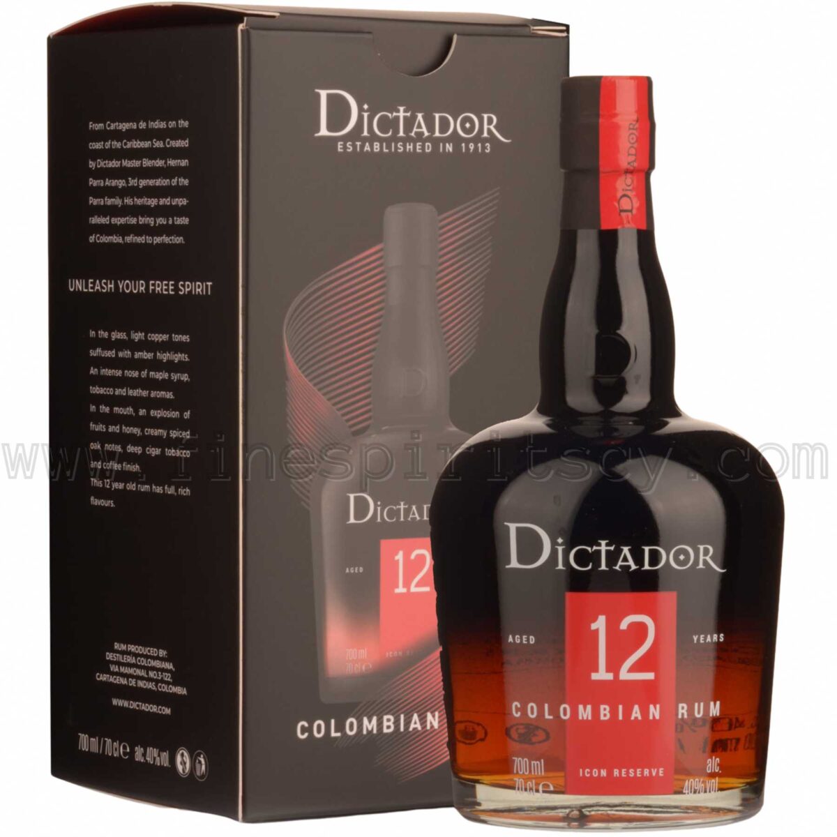 Dictador 12 Year Old 70cl 700ml 0.7L Price Cyprus Rum Colombian