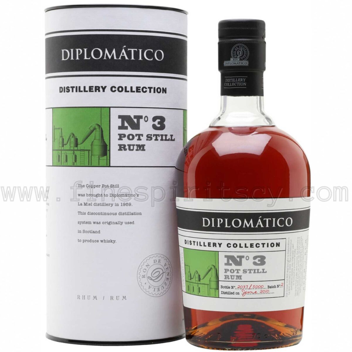 Diplomatico No 3 Pot Still Rum Copper Distillery collection ron