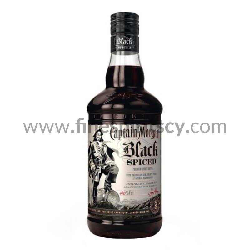 CAPTAIN MORGAN BLACK SPICED Rum 1L FineSpiritsCyprus