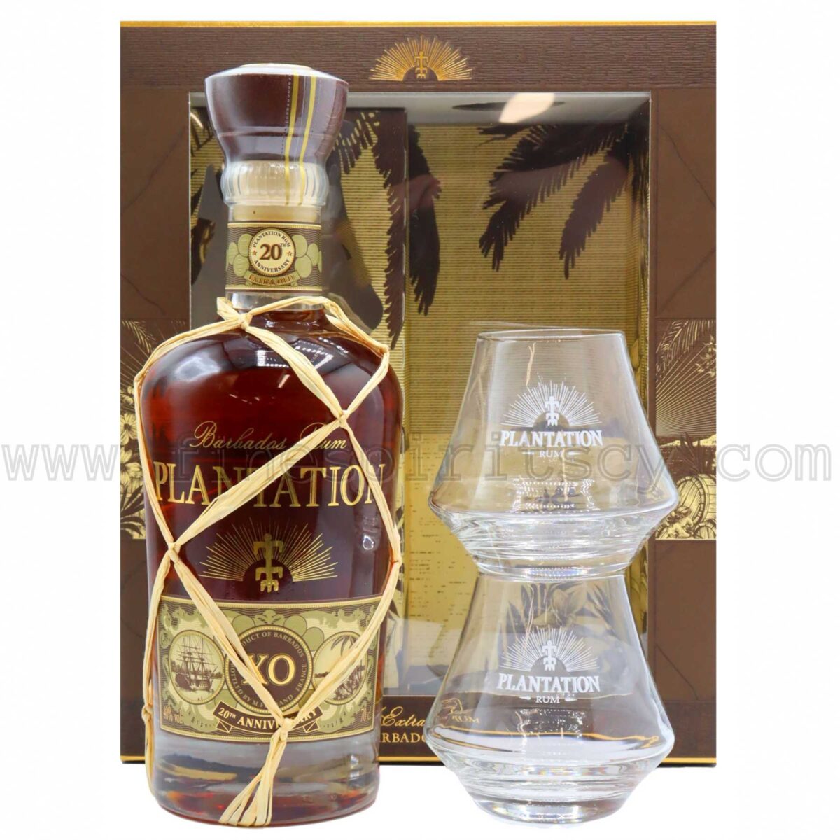 Plantation XO 20th With 2 Two Rum Glasses Cyprus Price
