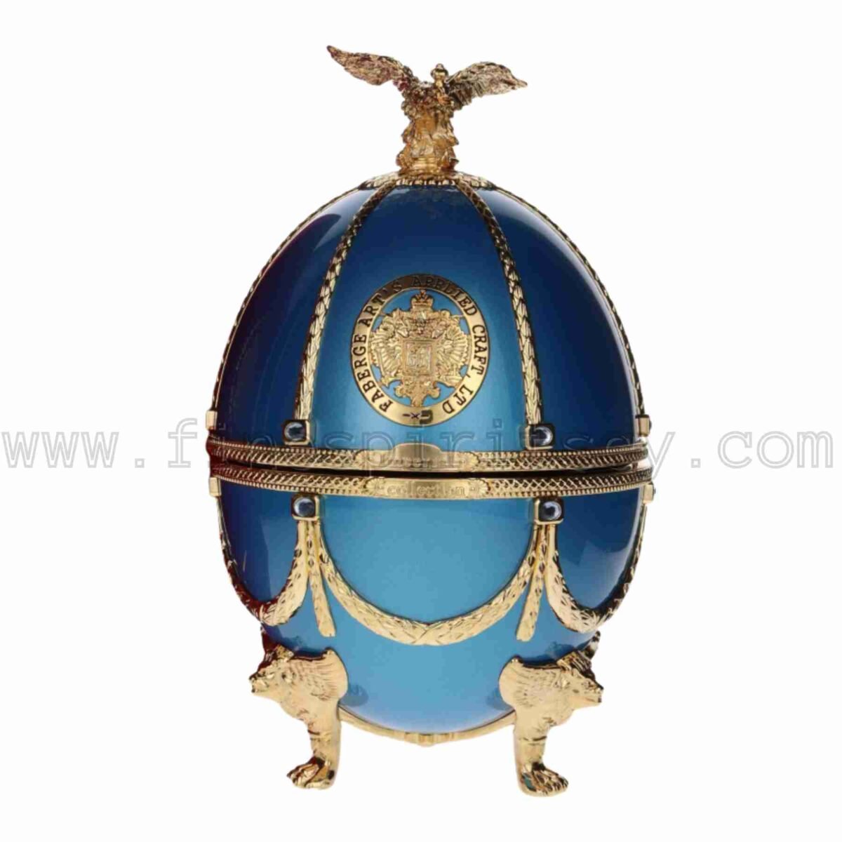 Imperial Collection Faberge Egg Carafe Ocean Blue