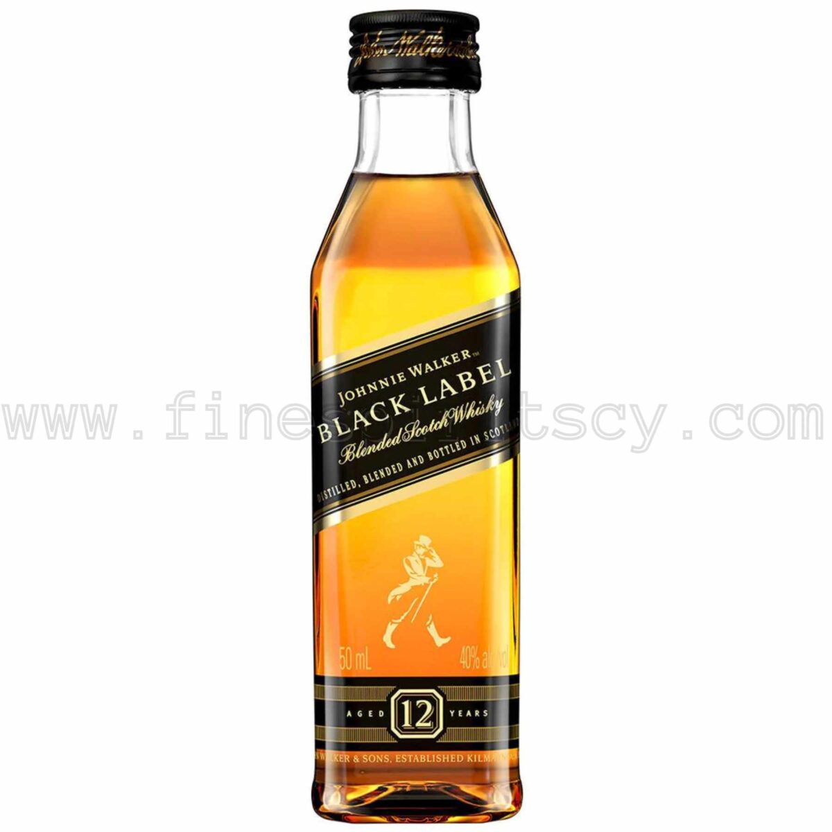Johnnie Walker black label 50ml Blended Scotch Whisky Cyprus Price