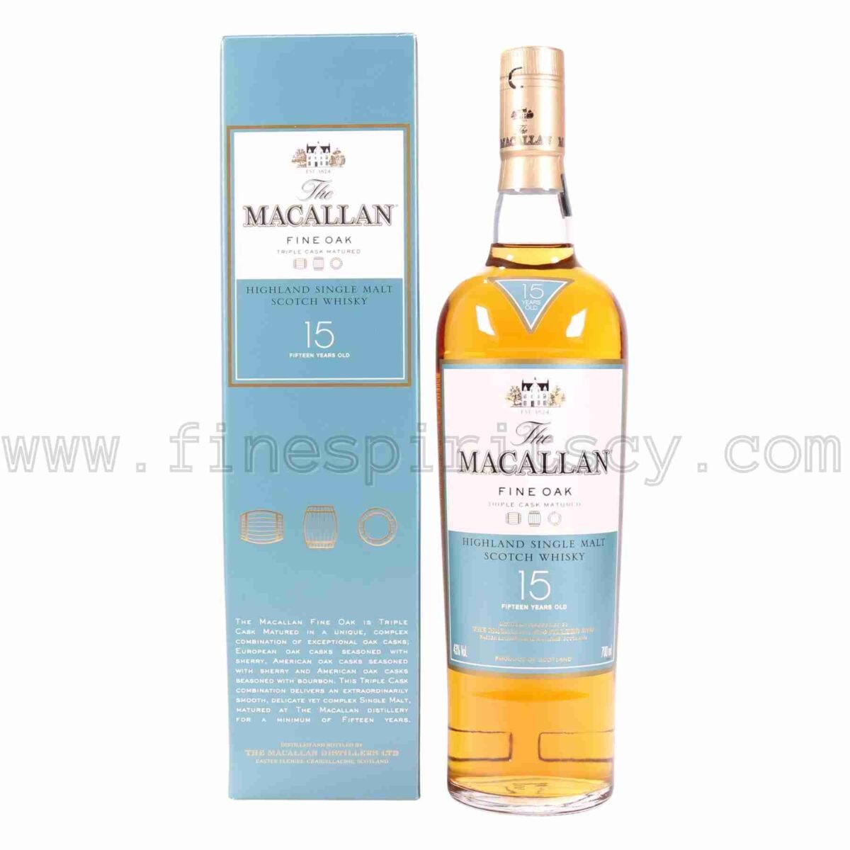 Macallan 15 Year Old Fine Oak Triple Cask Matured 700ml 70cl 0.7L