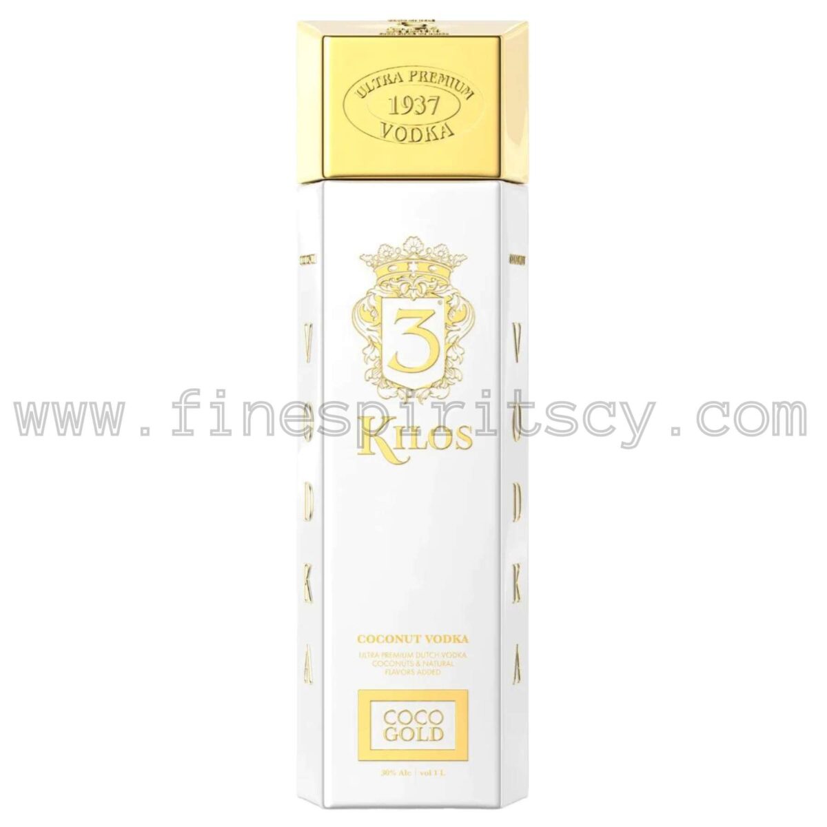 3 Kilos Gold Coconut Vodka 700ml 70cl 0.7L Cyprus Price FSCY Online Order