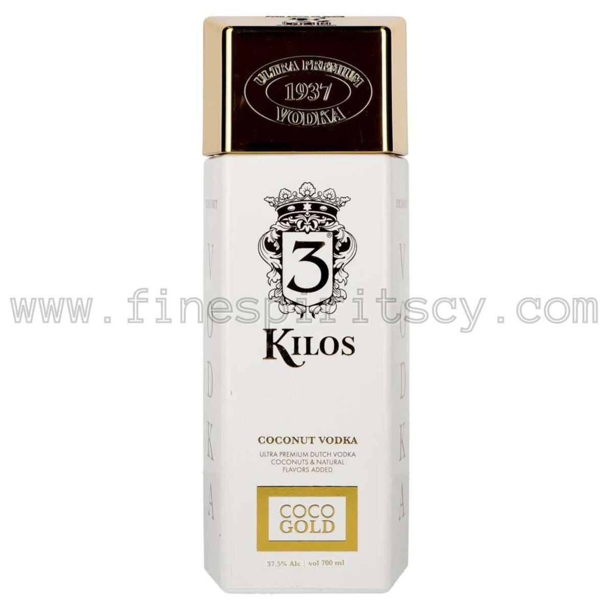 3 Kilos Gold Coconut Vodka 700ml 70cl 0.7L Cyprus Price FSCY Online Order