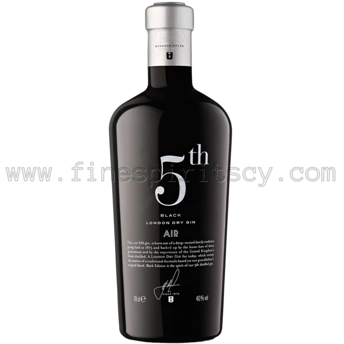 5th Distilled Gin Black Air Cyprus Price Online 700ml 70cl 0.7L FSCY