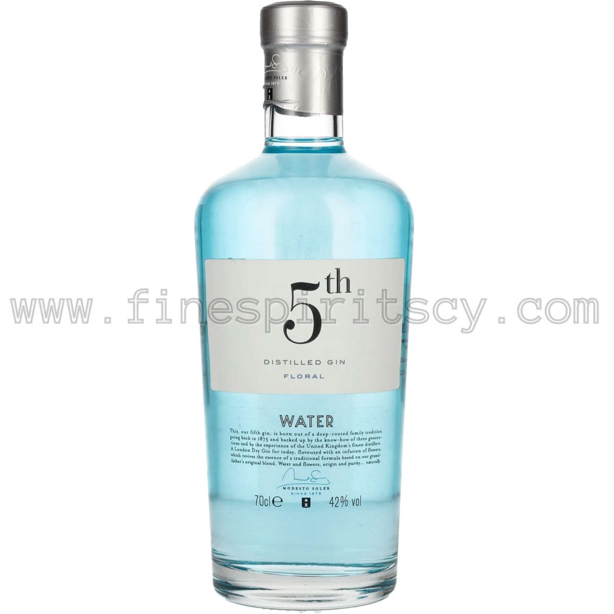 5th Distilled Gin Water Cyprus Price Online 700ml 70cl 0.7L FSCY