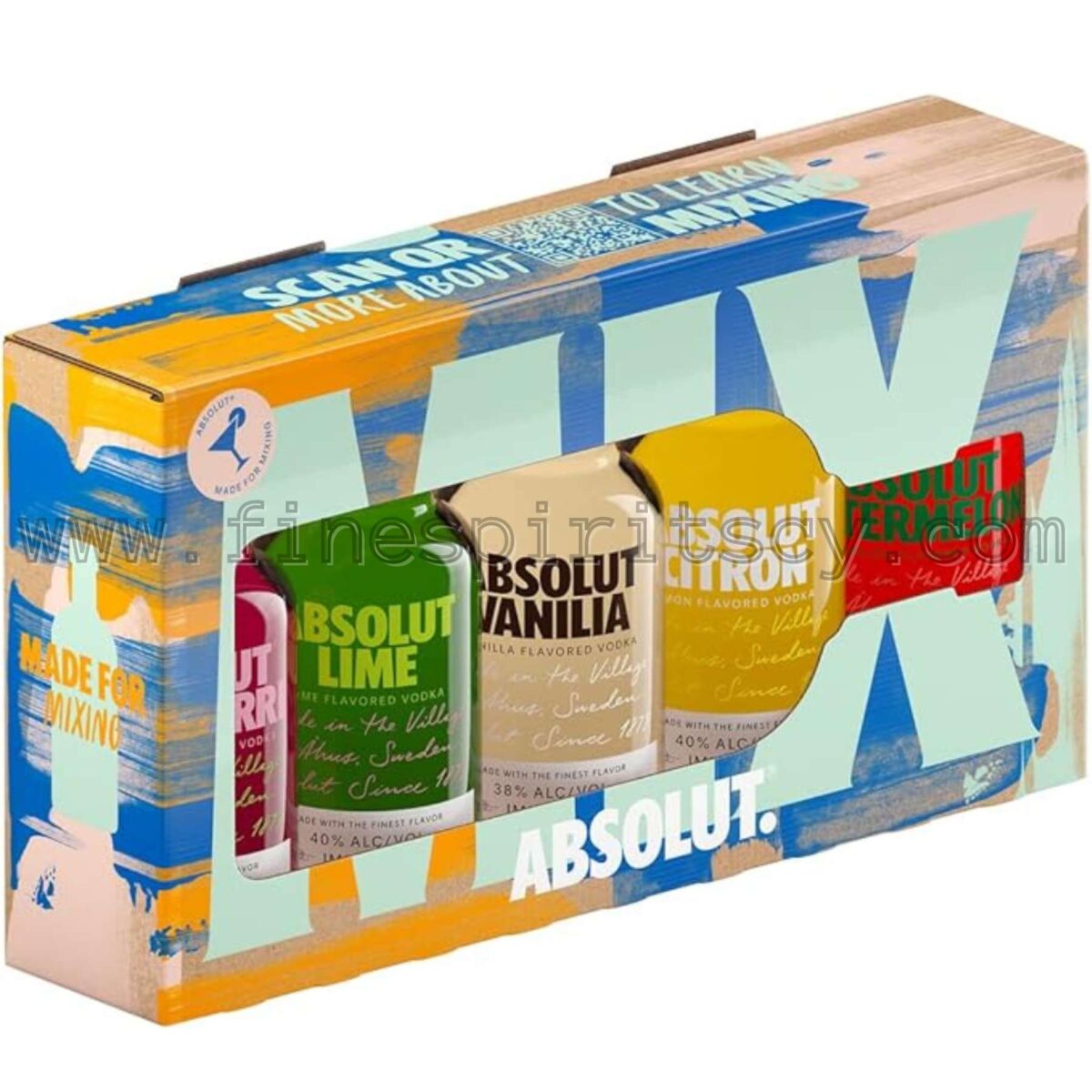 Absolut Five Vodka Born To Mix Vanilia Raspberri Lime Citron Watermelon Cyprus