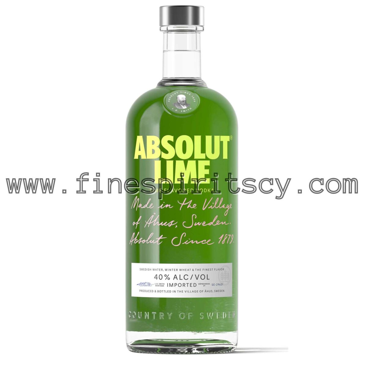 Absolut Lime Flavored Vodka Price Cyprus 1000ml 100cl 1L FSCY