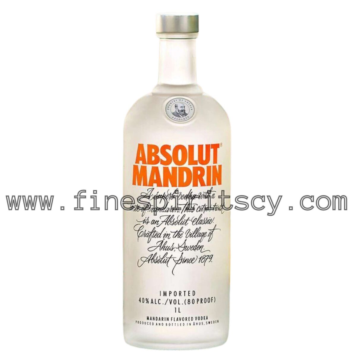 Absolut Mandrin Flavored Vodka Price Cyprus 1000ml 100cl 1L FSCY