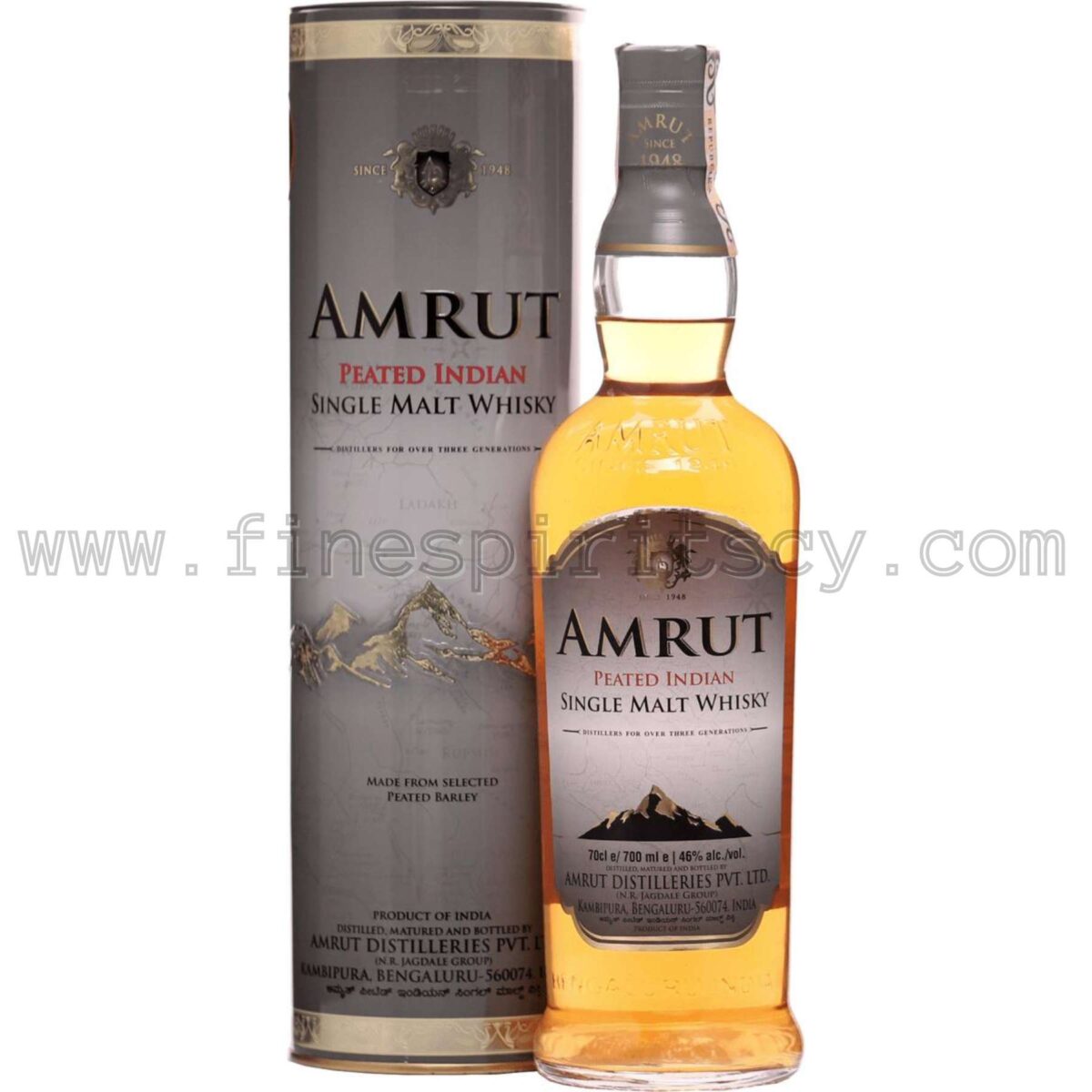 Amrut Peated Whisky Cyprus Price Order Online 700ml 70cl 0.7L