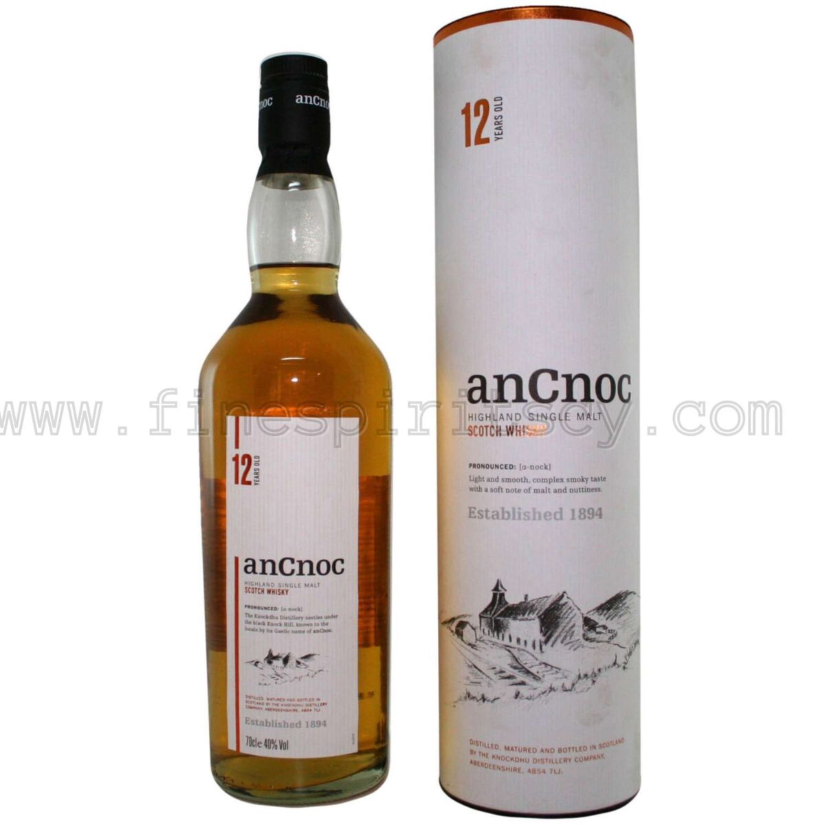 AnCnoc 12 Year Old FSCY Whisky Scotch Whiskey Online Cyprus Price CY