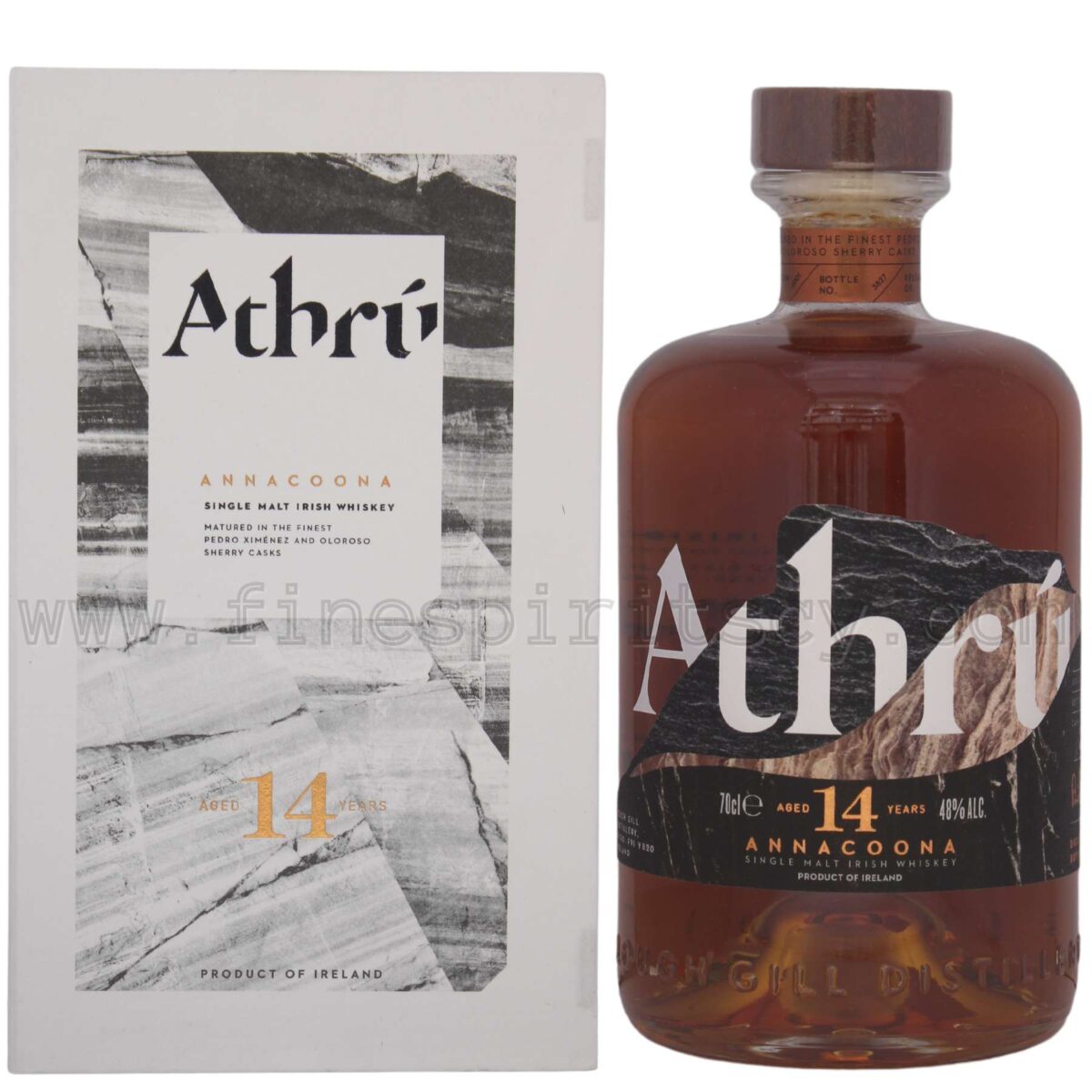 Athru Annacoona 14 Year Old Irish Whisky CY Single Malt Front Bottle Box