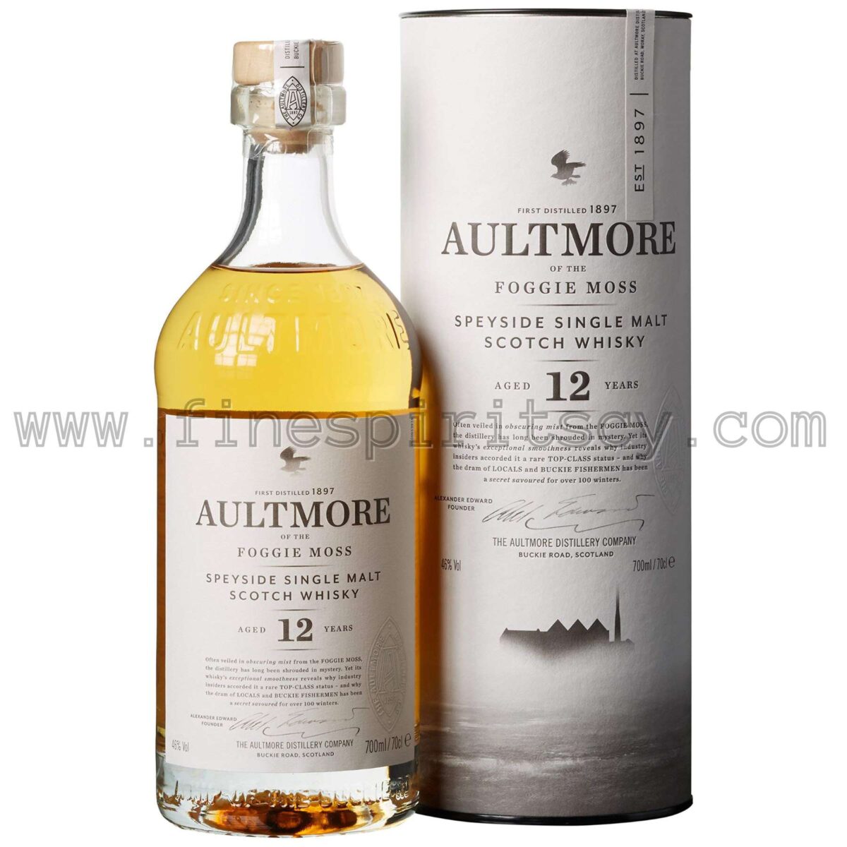 Aultmore 12 Year Old Single Malt Speyside Whisky Cyprus Price FSCY