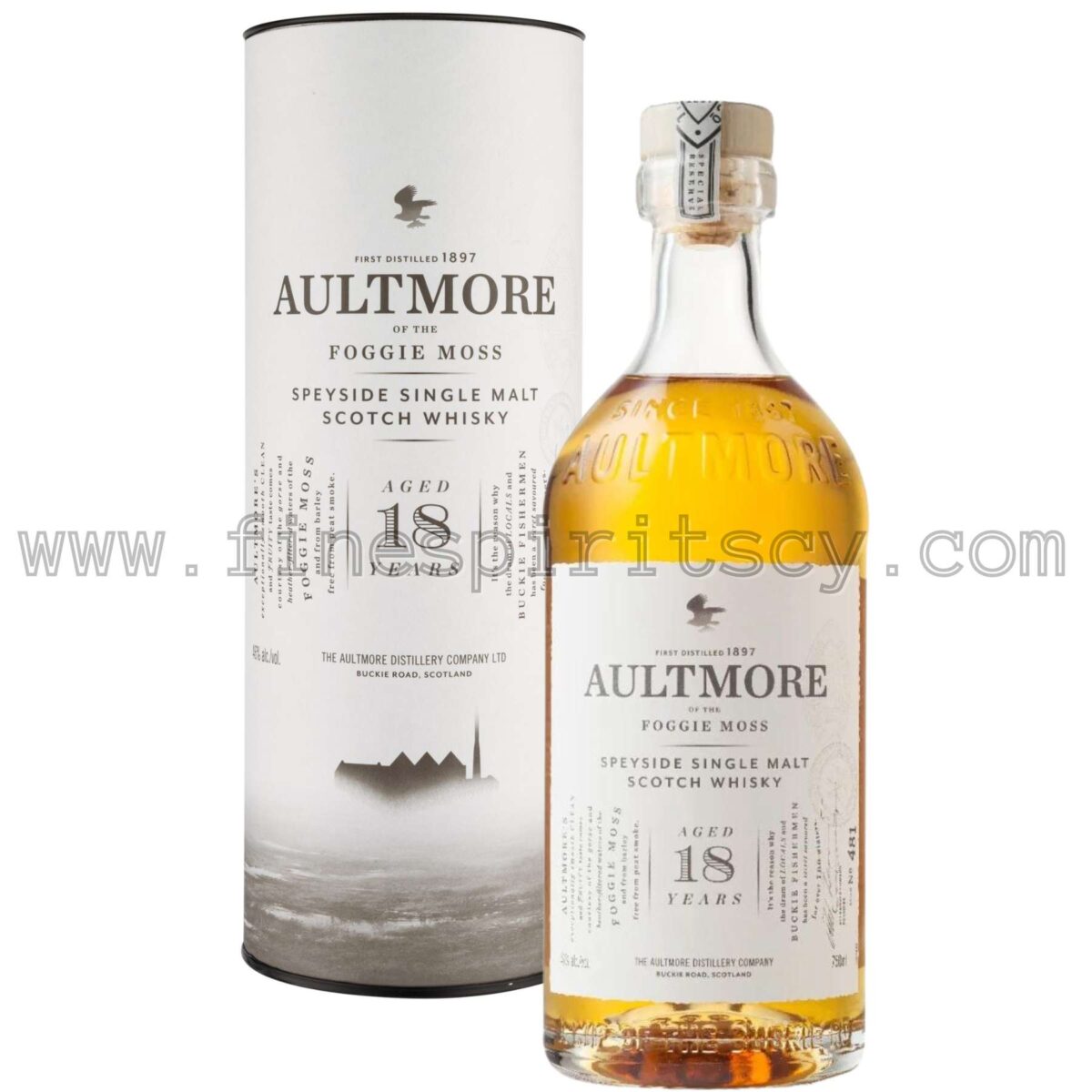 Aultmore 18 Year Old Single Malt Speyside Whisky Cyprus Price FSCY