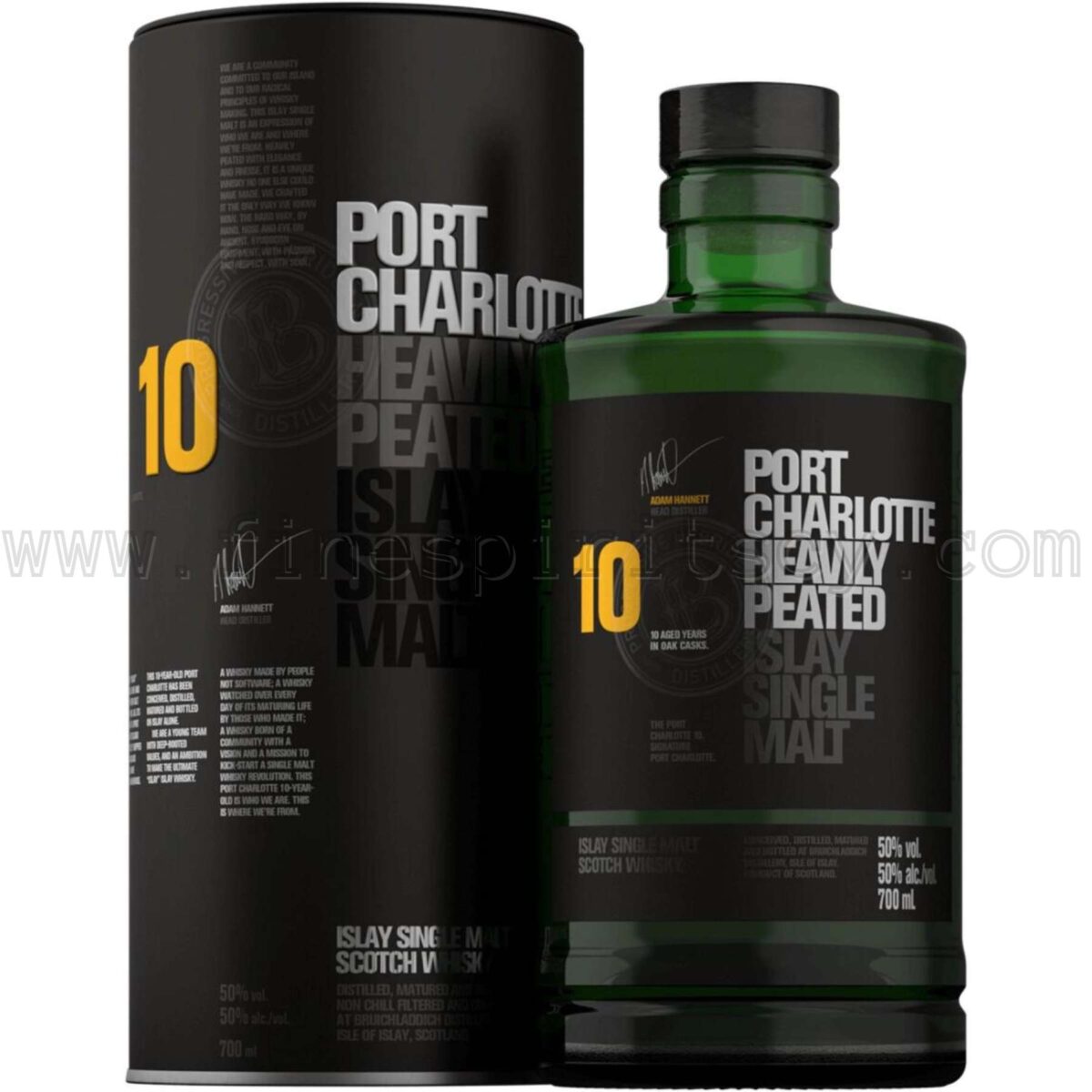 Bruichladdich 10 Year Old Port Charlotte Heavily 70cl Peated Islay 700ml 0.7L