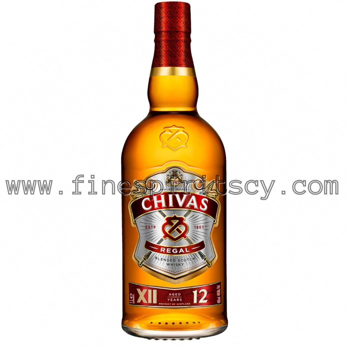 Chivas Regal 12 Years Old 1000ml 100cl 1L Cyprus Fine Spirits CY Whisky Price