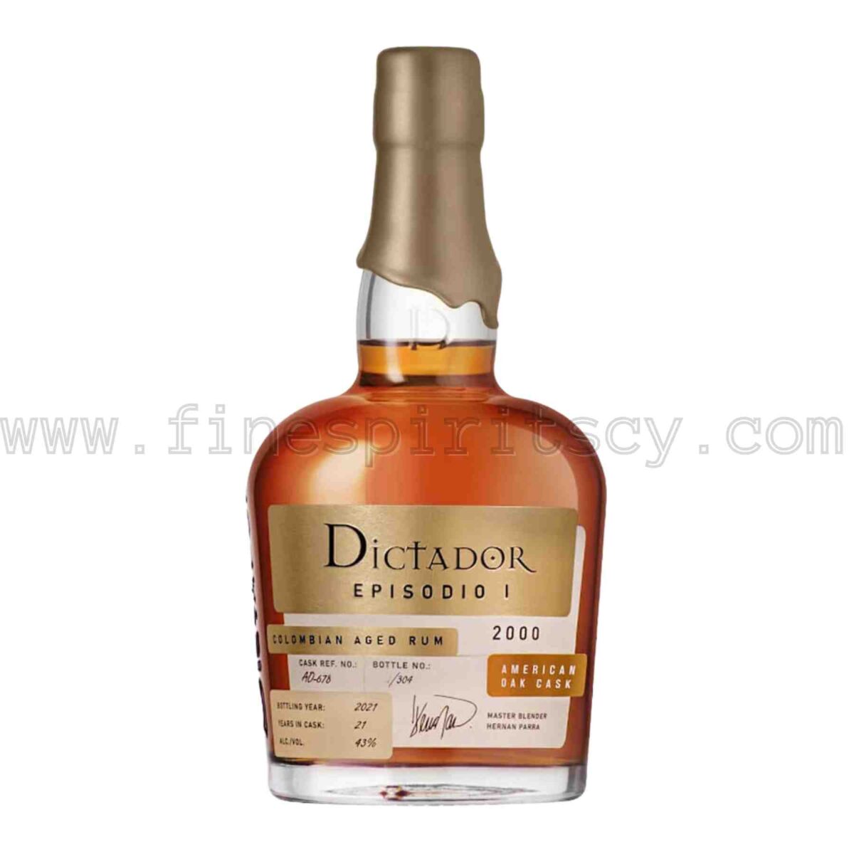Dictador Episodio 1 Uno American Oak Casks 2000 Distilled 2021 Bottled 700ml 70cl 0.7L