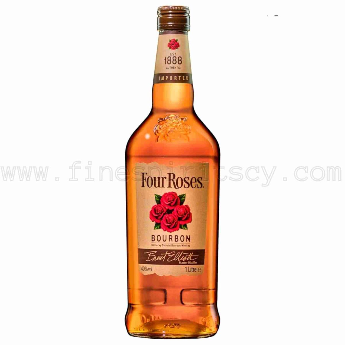 FOUR ROSES BOURBON 1000ML Yellow Label 100cl 1L Cyprus litre liter