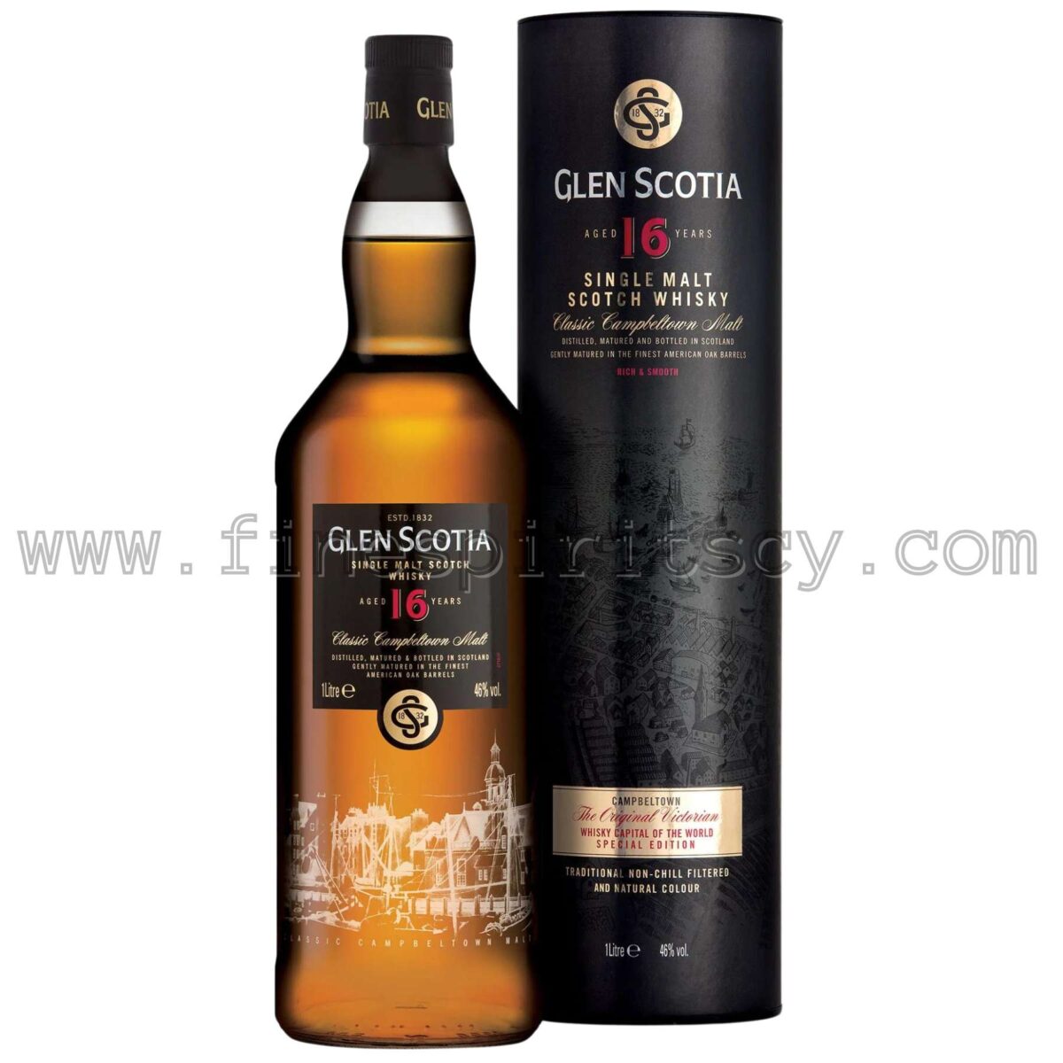 Glen Scotia 16 Year Old Campbeltown 1000ml 100cl 1L Liter Litre Cyprus Price