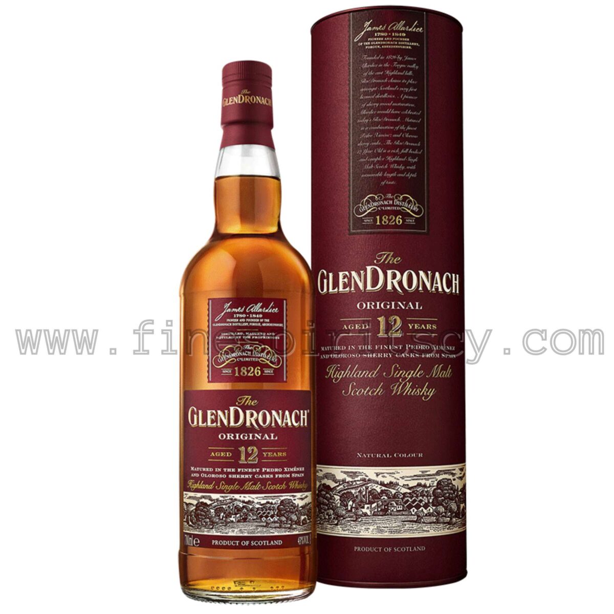 Glendronach 12 Year Old Original Price Cyprus Fine Spirits CY Whisky Online