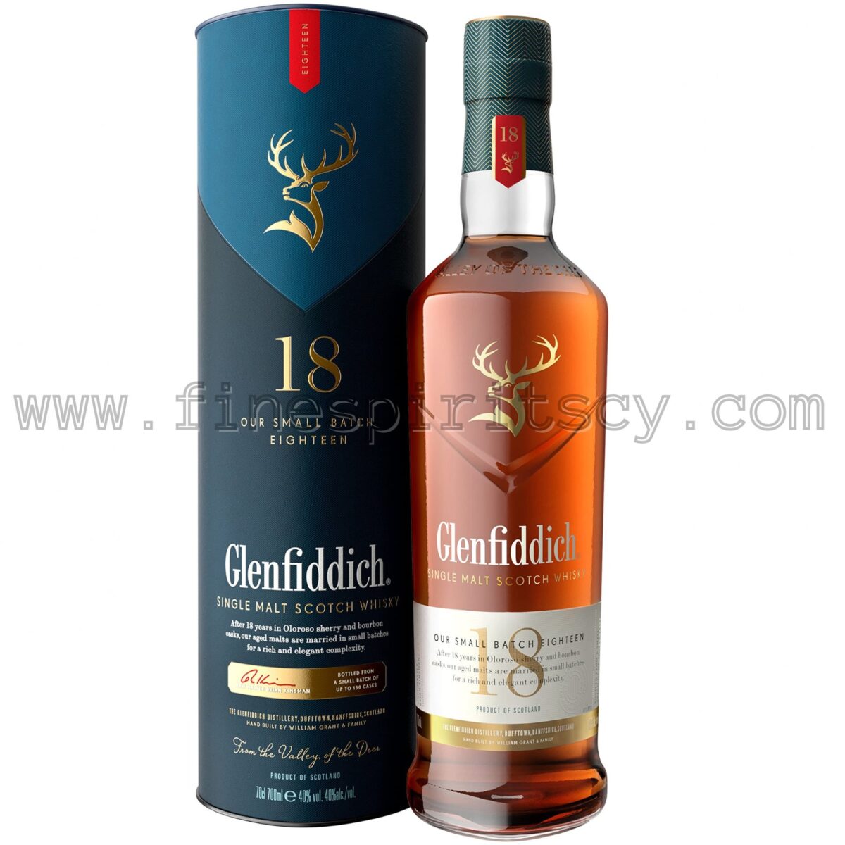 Glenfiddich 18 Year Old Scotch Whisky Price Cyprus Fine Spirits CY Blue