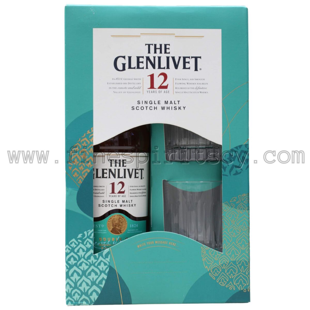 Glenlivet 12 YO Gift Set Two Glasses 700ml 70cl 0.7L Price Cyprus Fine Spirits