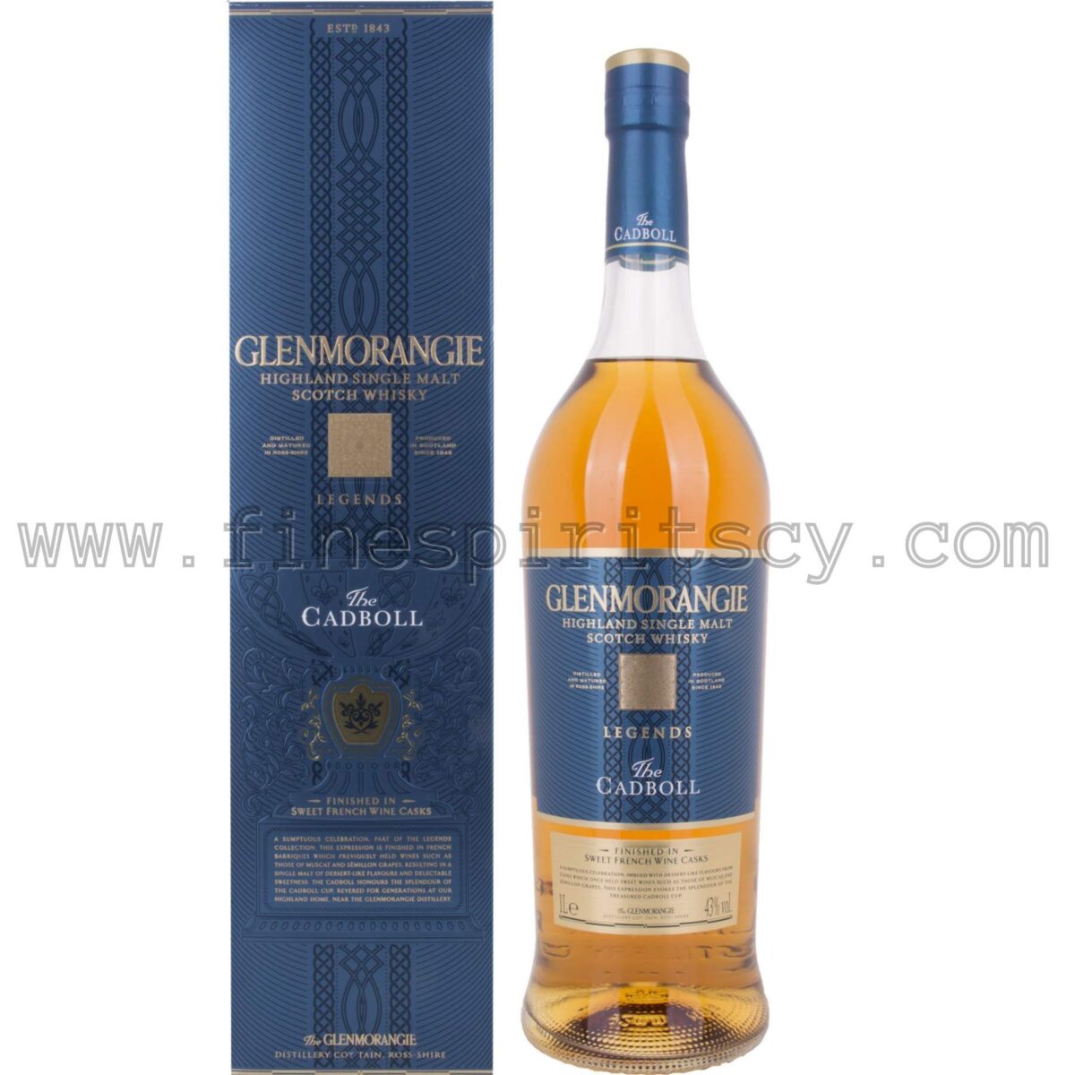 Glenmorangie The Cadboll Cyprus Price 1000ml 100cl 1L Liter Litre FSCY Whisky Online