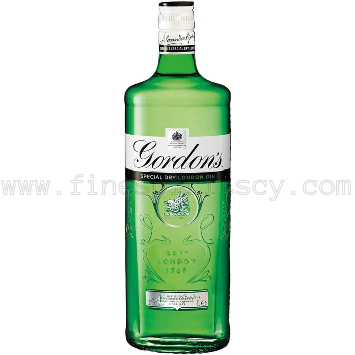 Gordons Green London Dry Gin UK Local 1000ml 100cl 1L Liter Litre