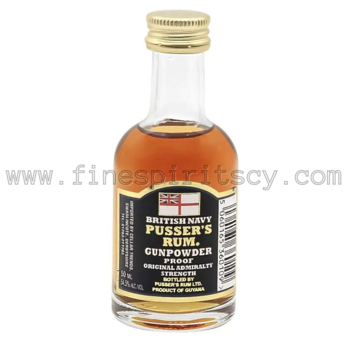 Pussers Gunpowder Proof Rum 50ml 5cl Mini Cyprus Miniature Price FSCY Fine Spirits