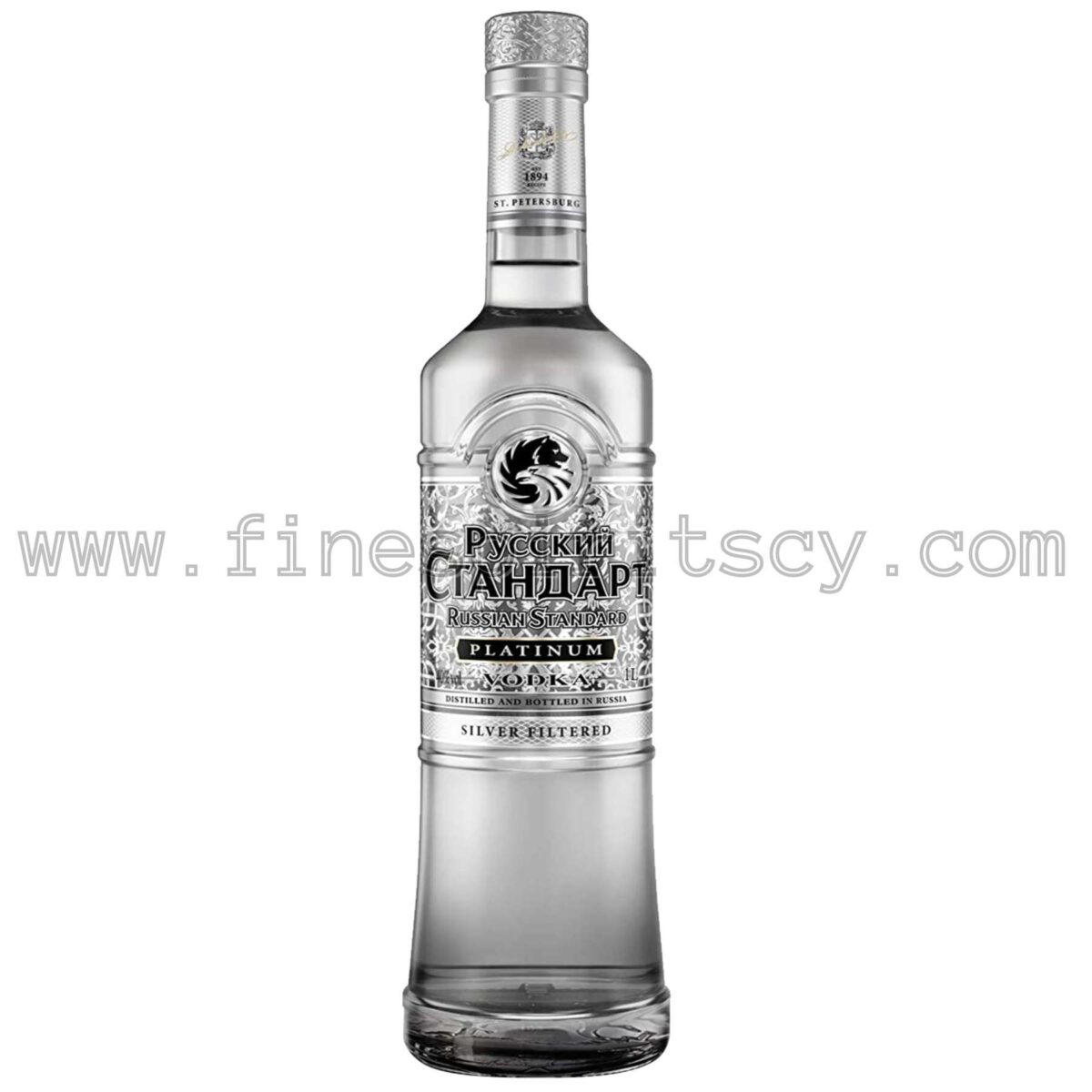 Russian Standard Platinum Vodka 1000ml 100cl 1L Liter Litre Price Cyprus FSCY