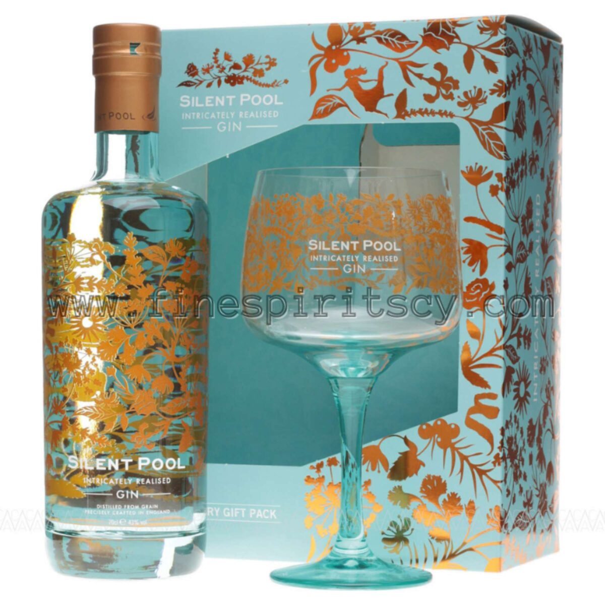 Silent pool gift idea with 1 glass gin box top gin online cyprus fine spirits