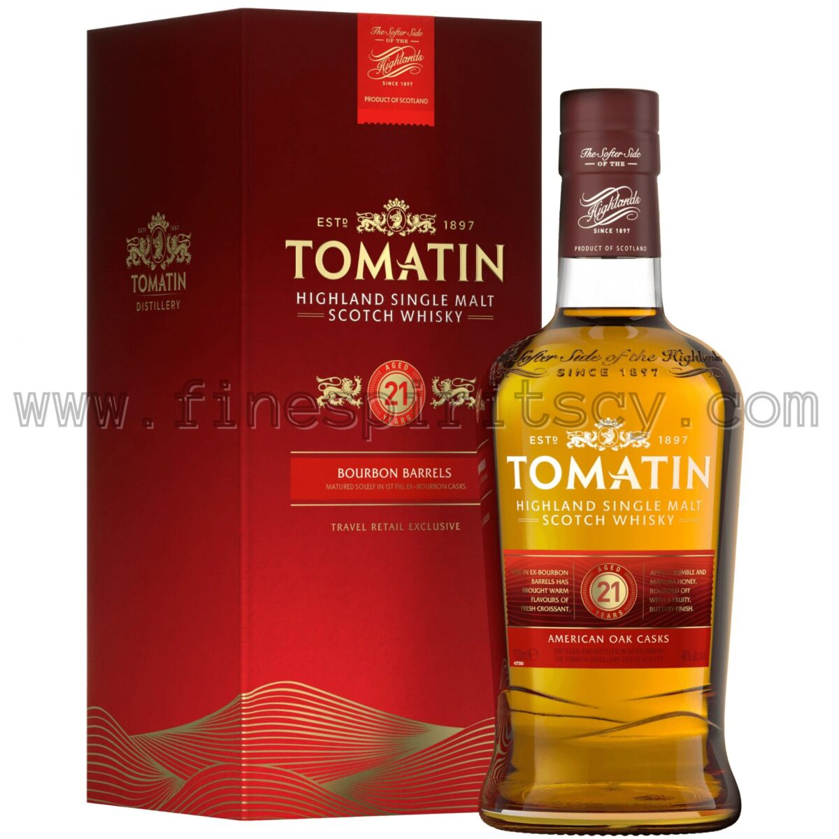 Tomatin 21 Year Old 21YO Bourbon Cask Cyprus Price Whisky Fine Spirits Order Online Shop