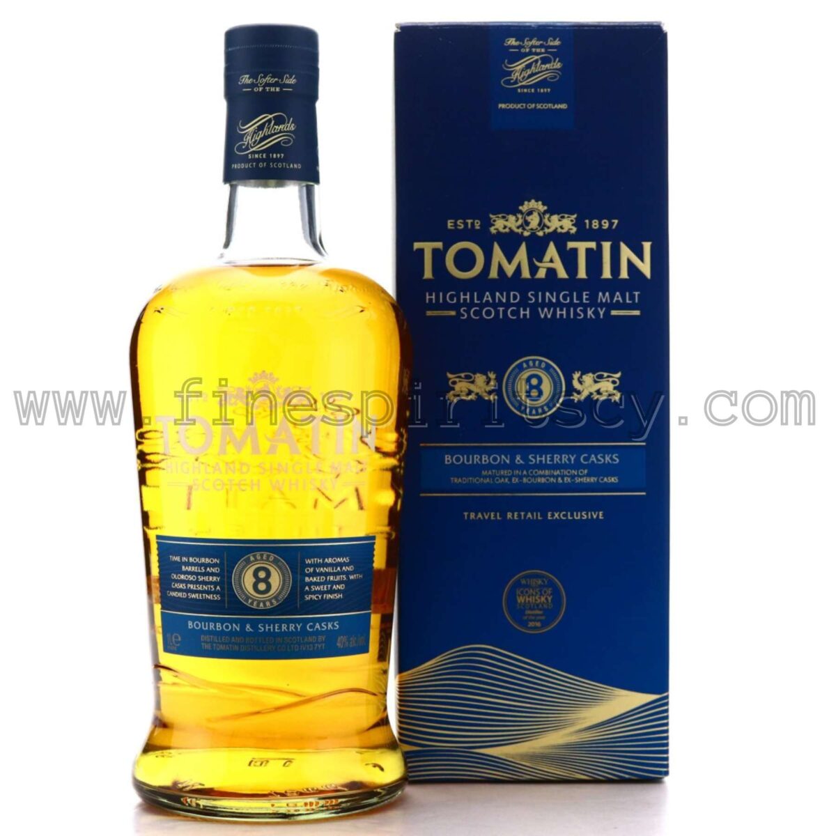 Tomatin 8 Year Old 8YO Bourbon Sherry Cask Cyprus Price Whisky Fine Spirits