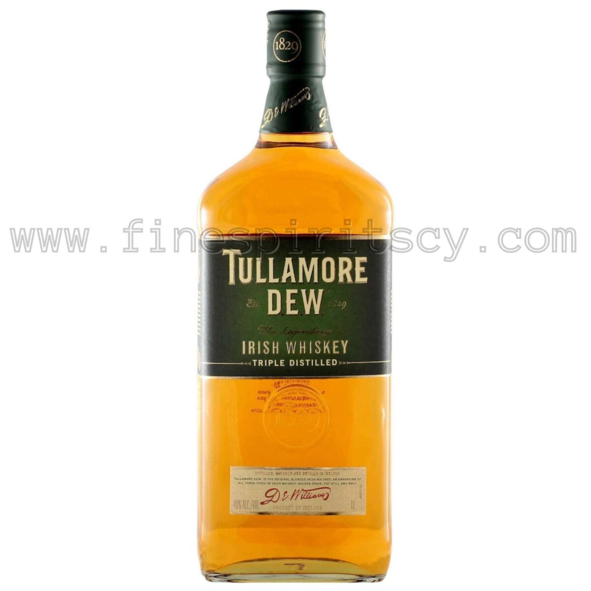 Tullamore Dew Irish Whiskey Fine Spirits Cyprus 1000ml 100cl 1L Liter Litre