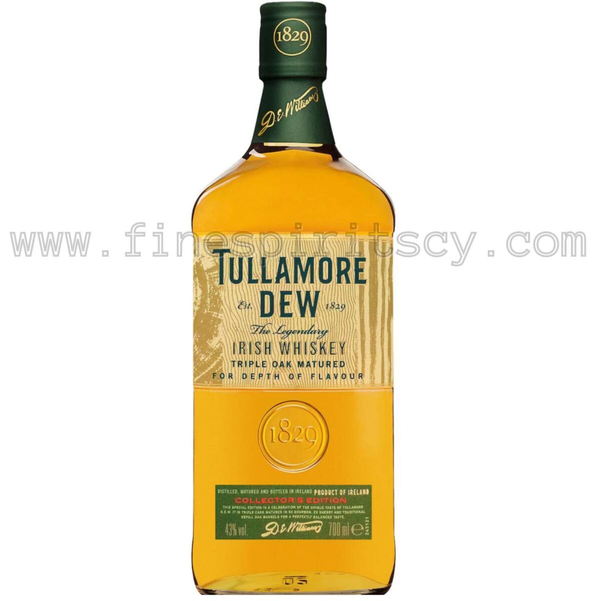 Tullamore Dew Collectors Edition Fine Spirits Cyprus 1000ml 100cl 1L Liter Litre