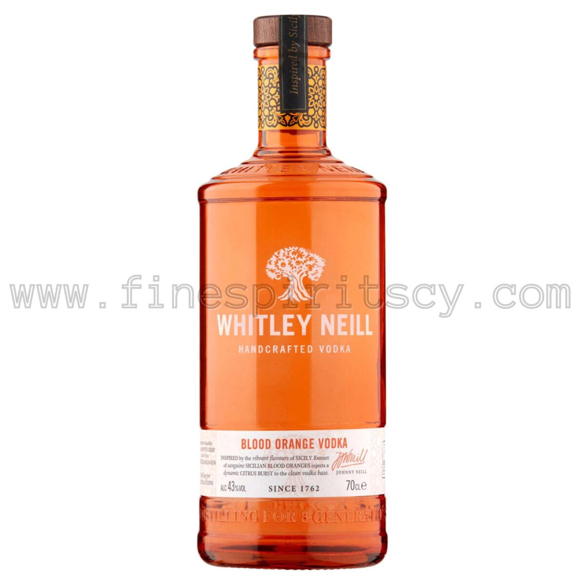 Whitley Neill Blood Orange Gin Cyprus Price FSCY 700ml 70cl 0.7L