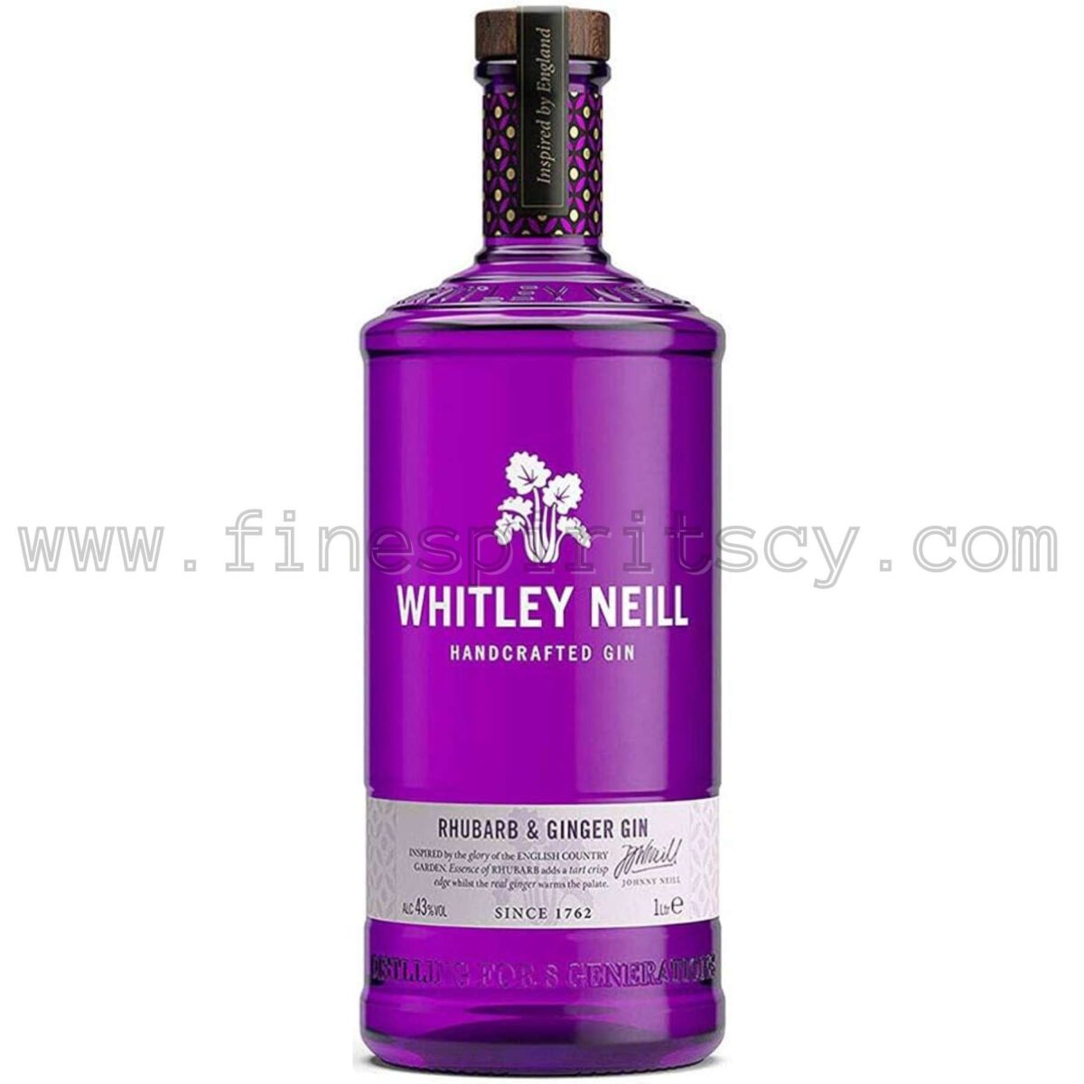 Whitley Neill Rhubarb And Gin 1000ml 100cl 1L Liter Litre Price Cyprus FSCY