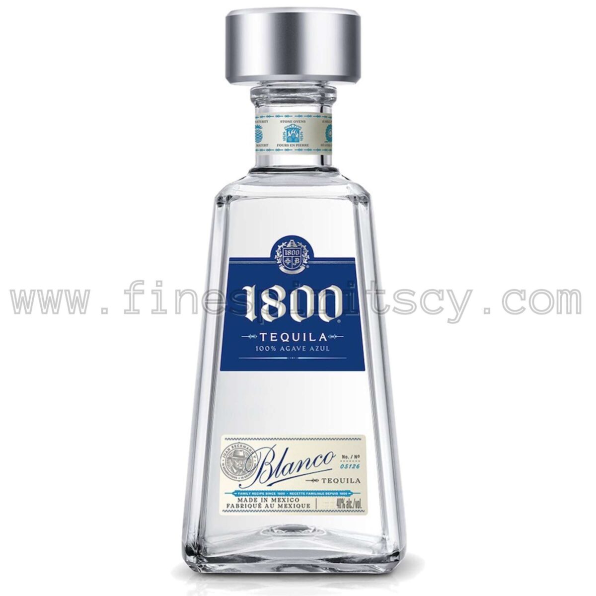 1800 Blanco Silver Tequila Agave 1000ml 100cl 1L Liter Litre Fine Spirits Cyprus CY Order Online