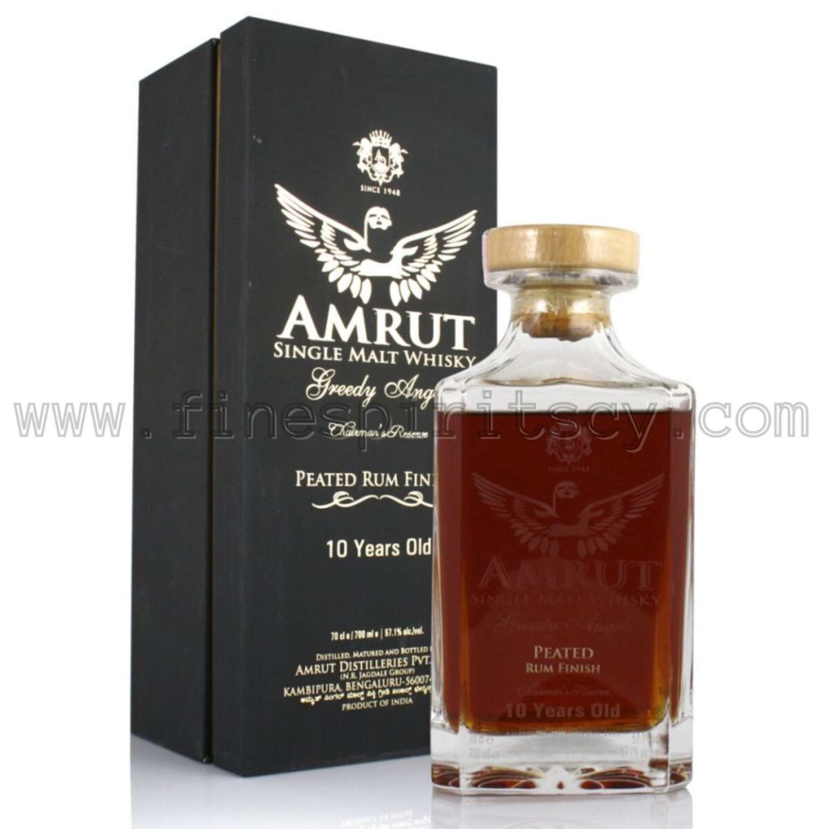 Amrut Greedy Angels Chairman's Reserve Peated Rum Finish 10 Year Old Cyprus Price